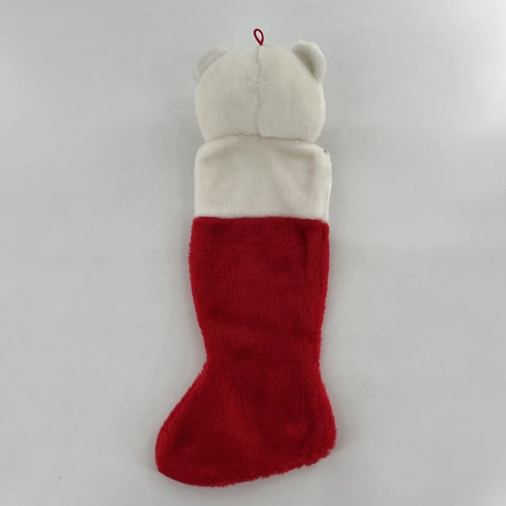 Vintage‎ Mac Bear 3D Plush Teddy Bear Christmas Stocking Plaid Ears Paws 23